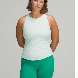 Base Pace Ribbed Tank Top - Delicate Mint Size 6